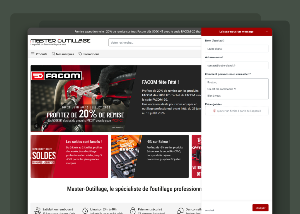 Agent IA de service client e-commerce - Master Outillage