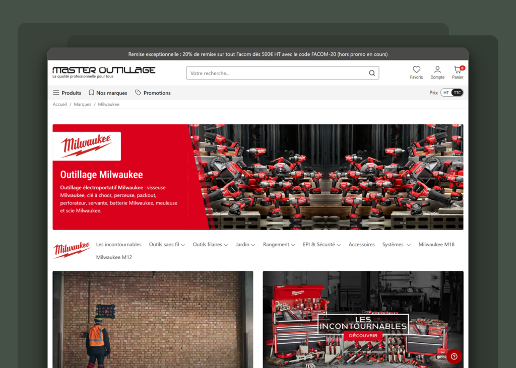 Refonte SEO des pages marques d'un distributeur d'outillage - Master Outillage