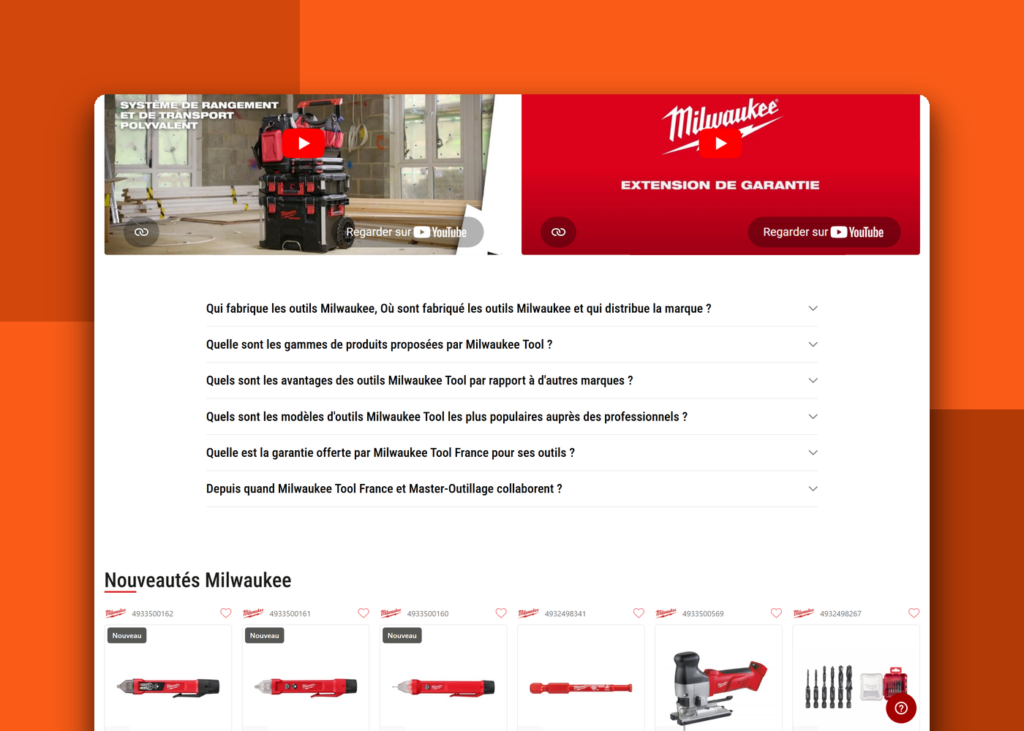 Refonte SEO des pages marques d'un distributeur d'outillage - Master Outillage - visuel 2