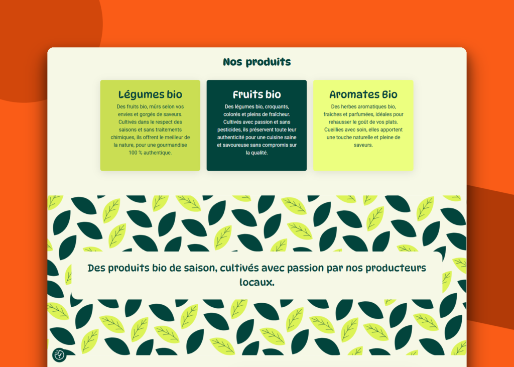 Création d'identité digitale et site vitrine - Le Primeur Bio des Halles - visuel 1